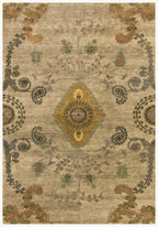 6x9 Floral Indian Transitional Rug