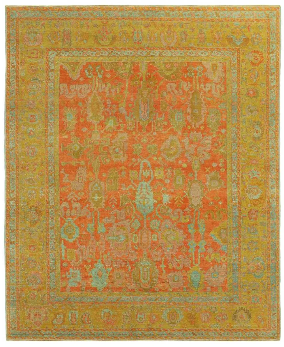 9x12 Oushak Turkish Tribal Rug
