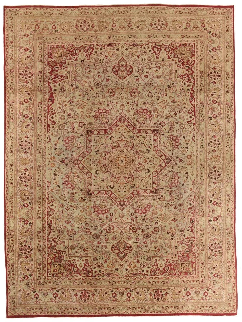 10x14 Mashad Persian Antique Rug