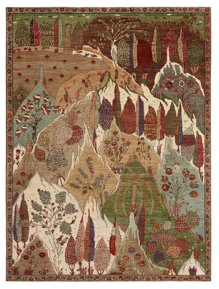 9x12 Fantasia Afghan Traditional Rug