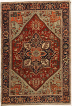 8x10 Serapi Turkish Tribal Rug