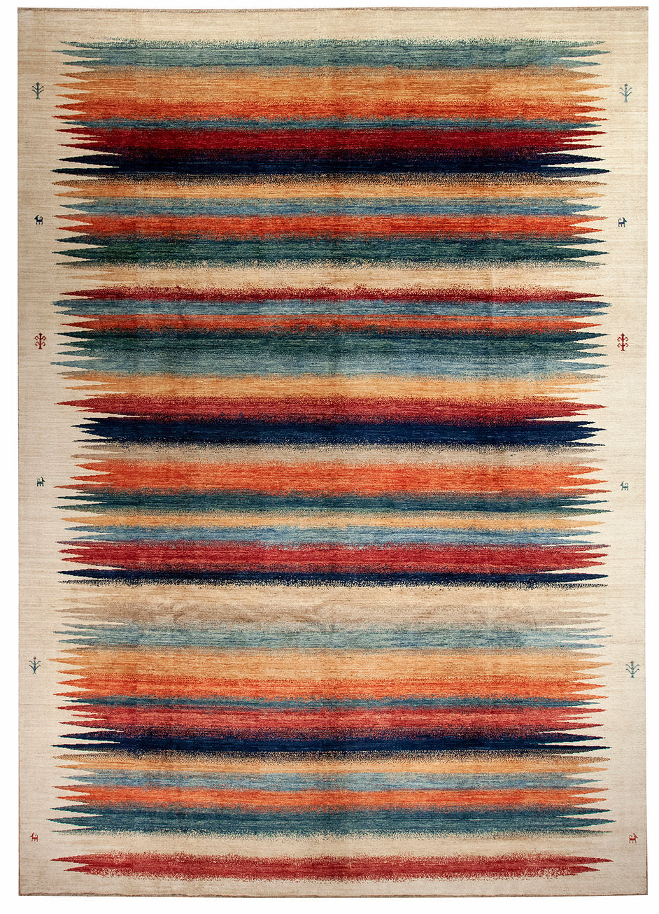 8'11"x11'7" Luri Gabbeh, Modern