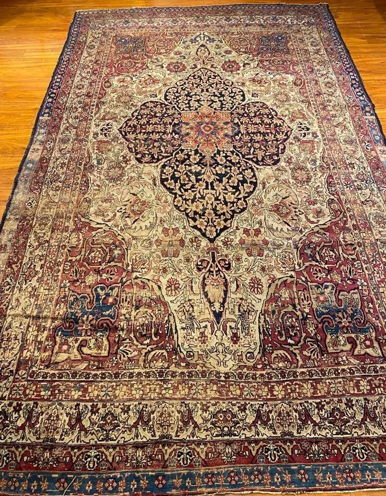 7'4"x12'5" Kerman, Antique