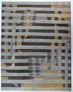 8x10 Tartan Indian Modern Rug
