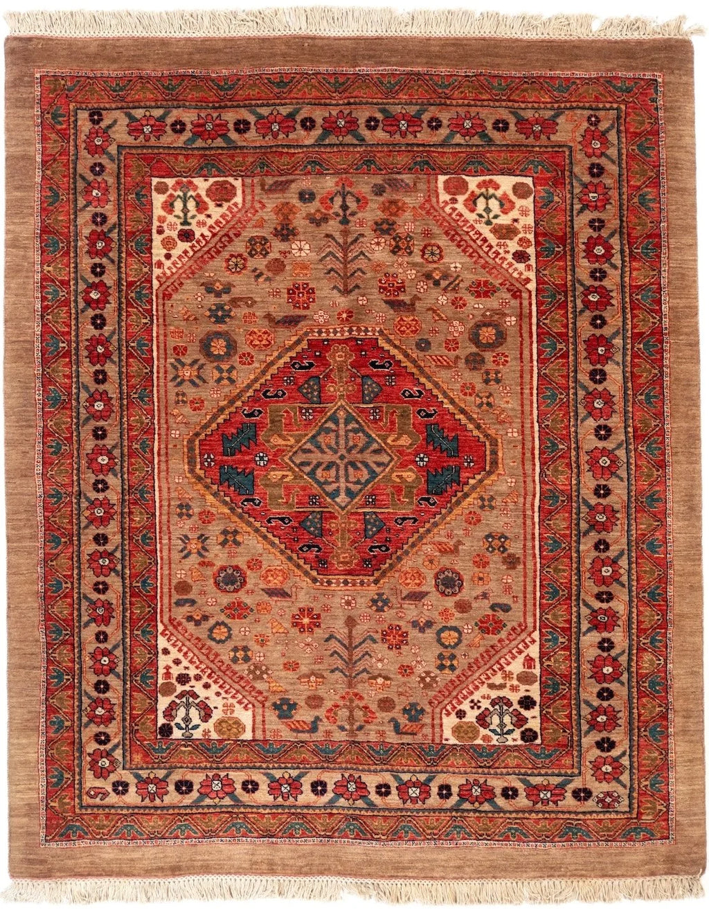 5x7 Qashqaii Persian Tribal Rug