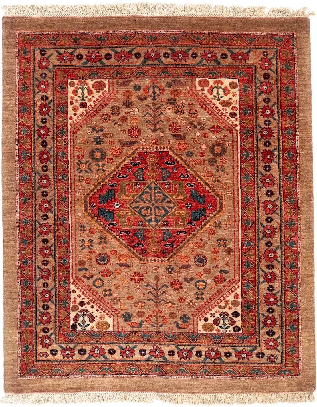 5x7 Qashqaii Persian Tribal Rug