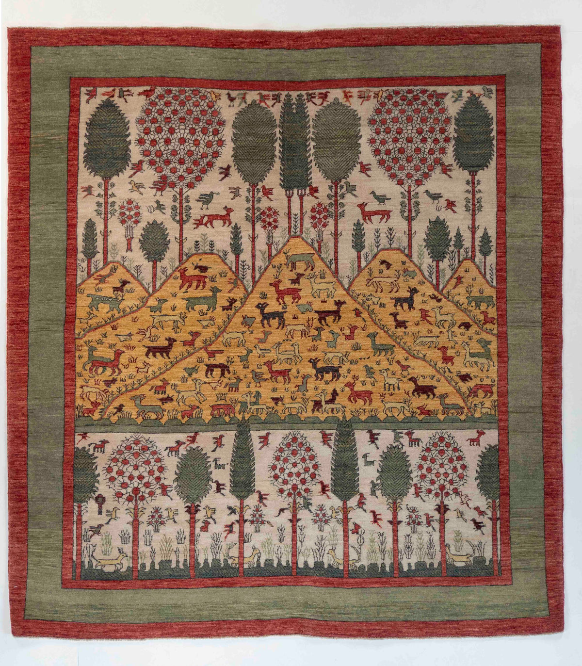Square/Round Bakhshayesh Afghan Tribal Rug