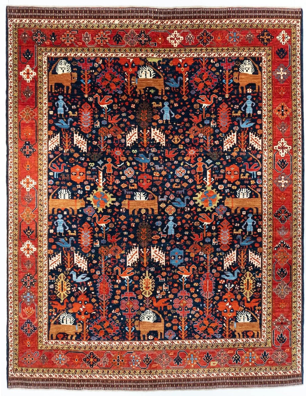 9x12 Qashqaii Afghan Tribal Rug