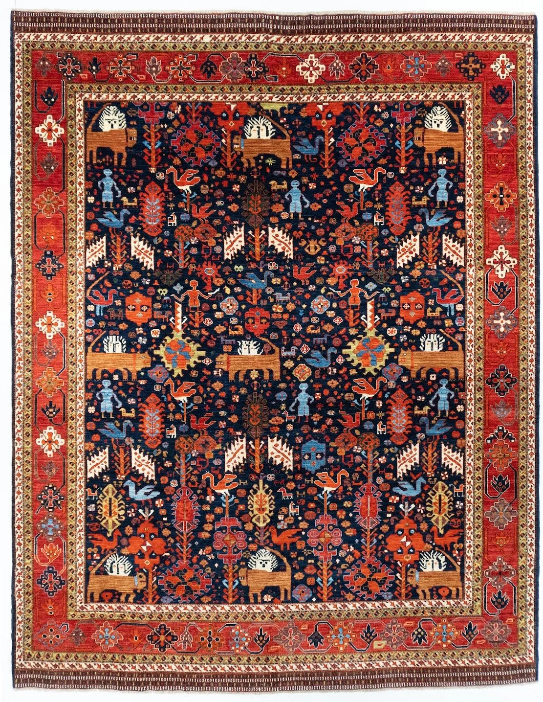 9x12 Qashqaii Afghan Tribal Rug