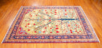 4'9"×6'3" Pomegranate, Tribal
