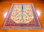 4'9"×6'3" Pomegranate, Tribal