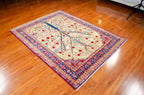 4'9"×6'3" Pomegranate, Tribal