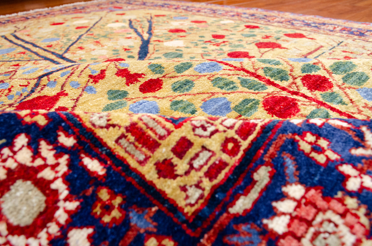 4'9"×6'3" Pomegranate, Tribal
