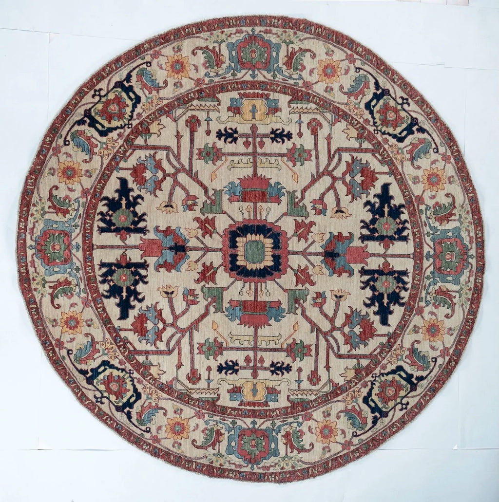 Square/Round Serapi Afghan Tribal Rug