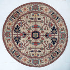 Square/Round Serapi Afghan Tribal Rug