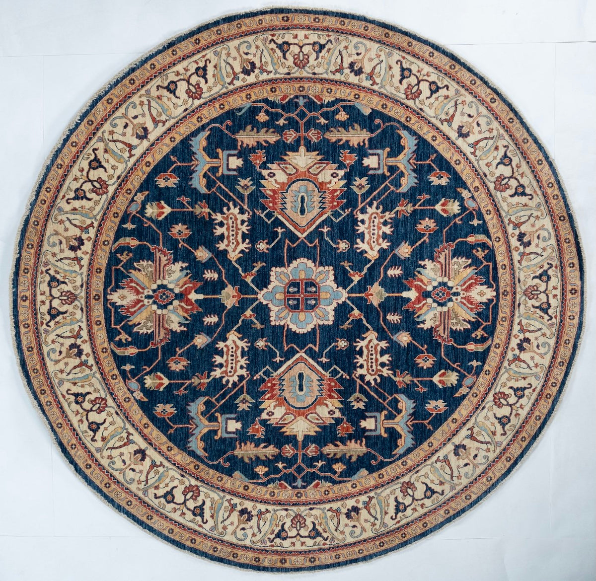 Square/Round Serapi Afghan Tribal Rug