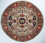 Square/Round Serapi Afghan Tribal Rug