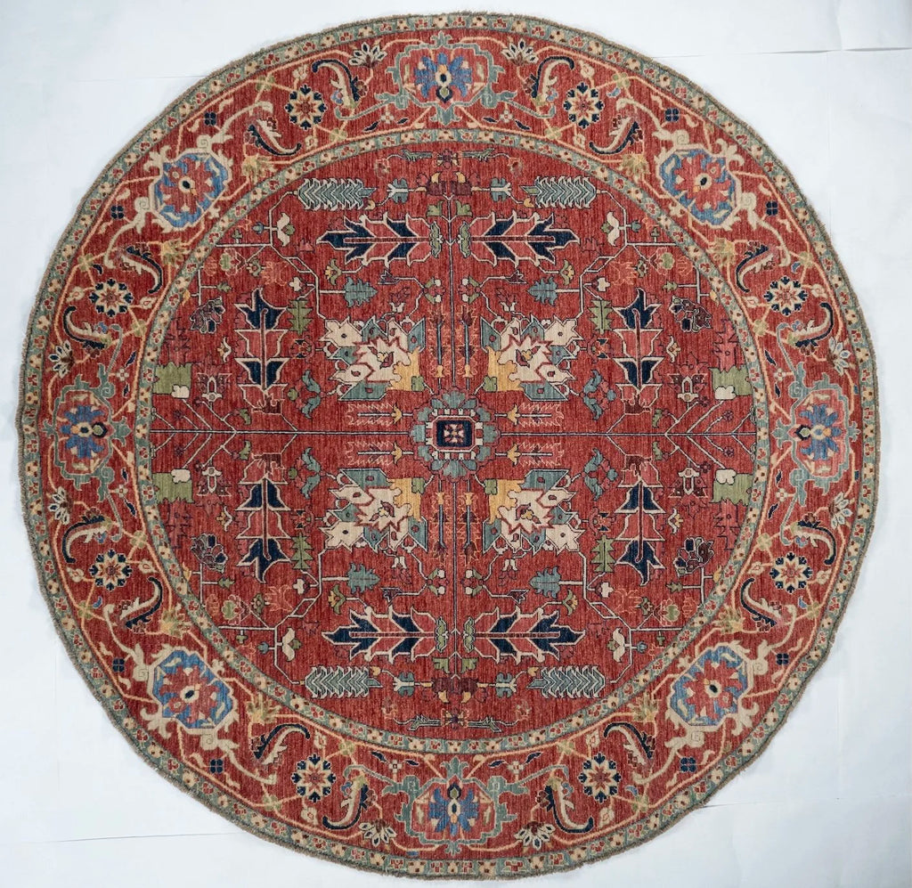 8x8 Serapi Afghan Tribal Rug