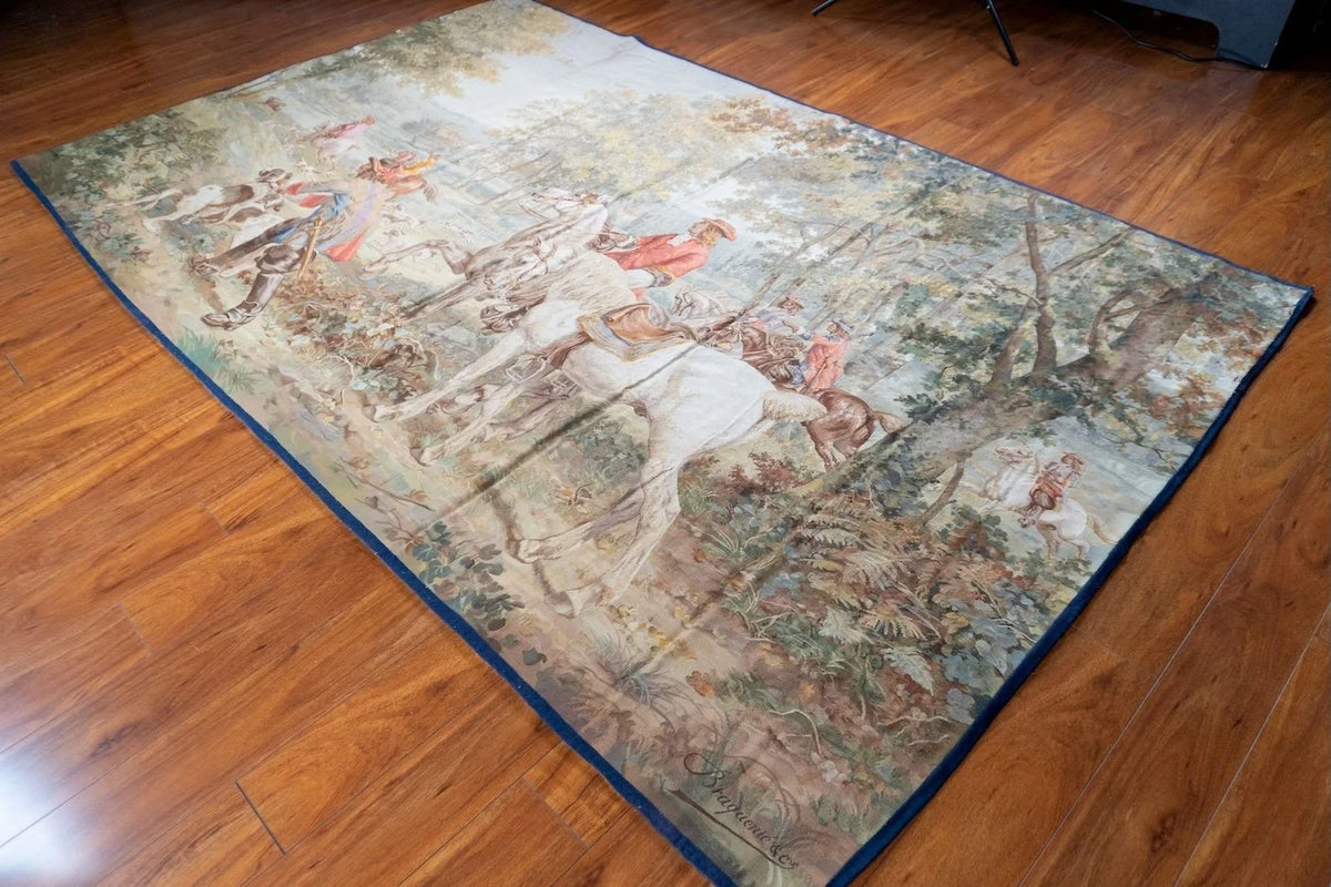 Antique Braquenie French Tapestry