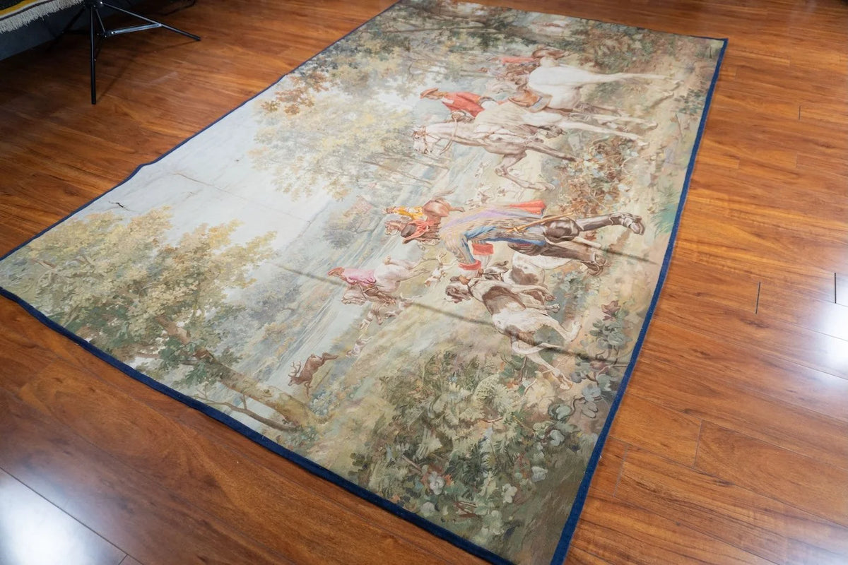 Antique Braquenie French Tapestry