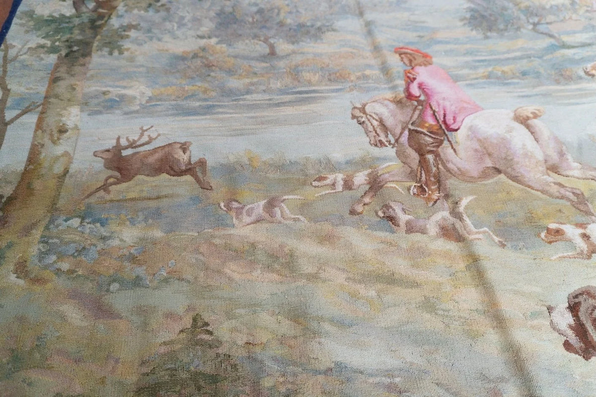 Antique Braquenie French Tapestry