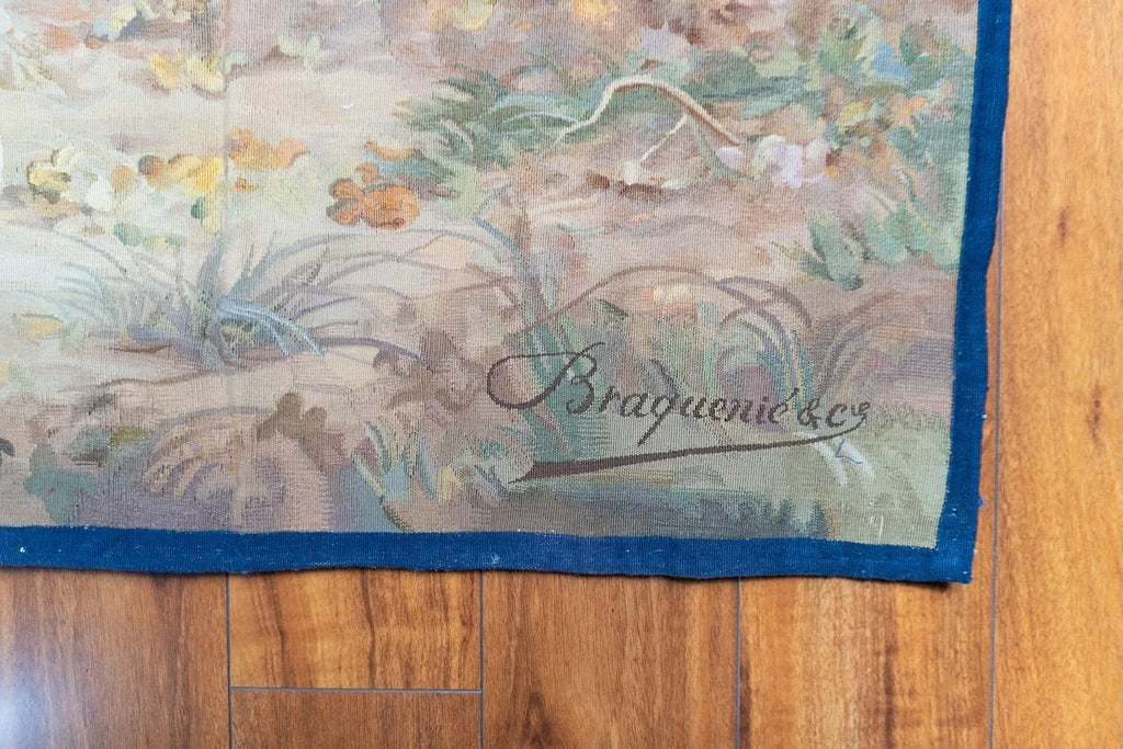 Antique Braquenie French Tapestry