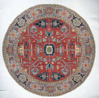 Square/Round Serapi Afghan Tribal Rug