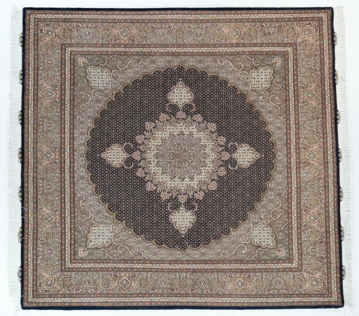 Square/Round Tabriz Persian Traditional Rug