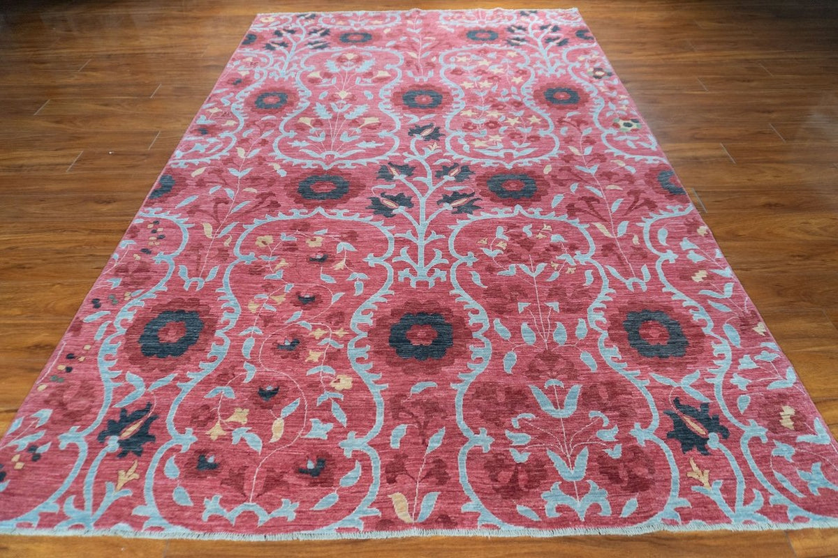 6'1"x9'3" Suzani, Tribal