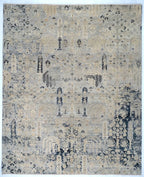 8x10 Fin Indian Transitional Rug