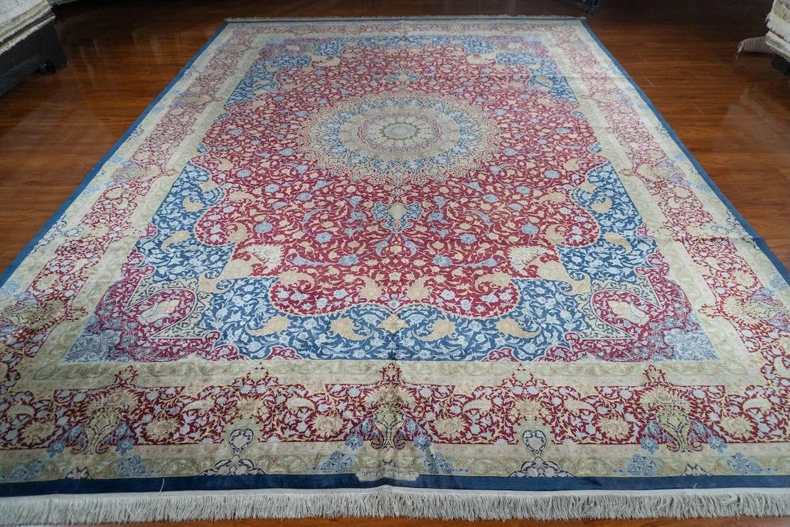 9'10"x13'2" Silk Qum