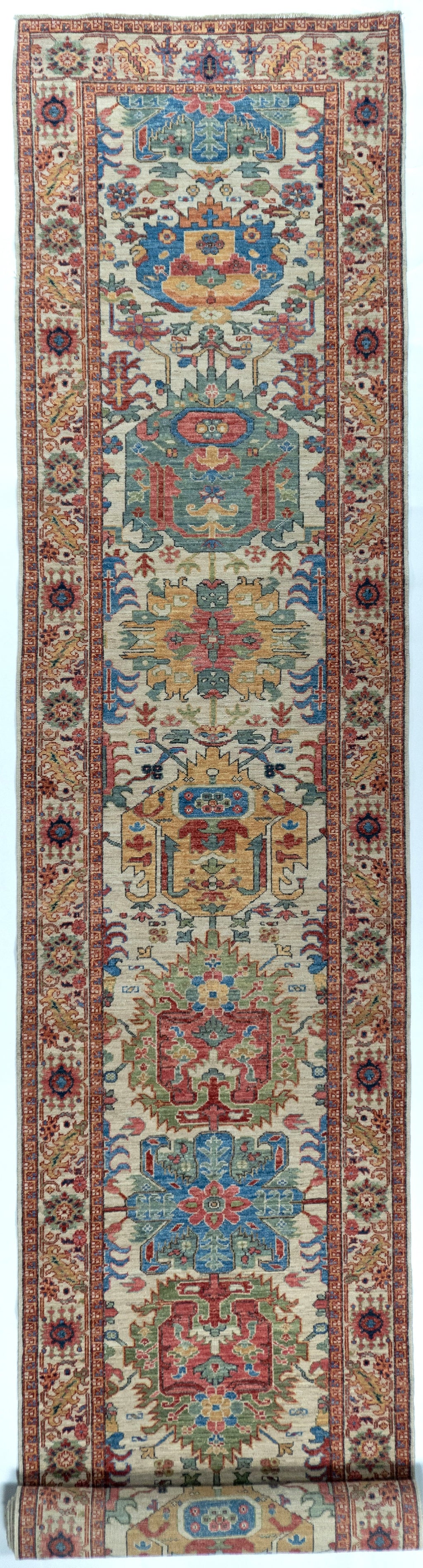 Runner Heriz Afghan Tribal Rug