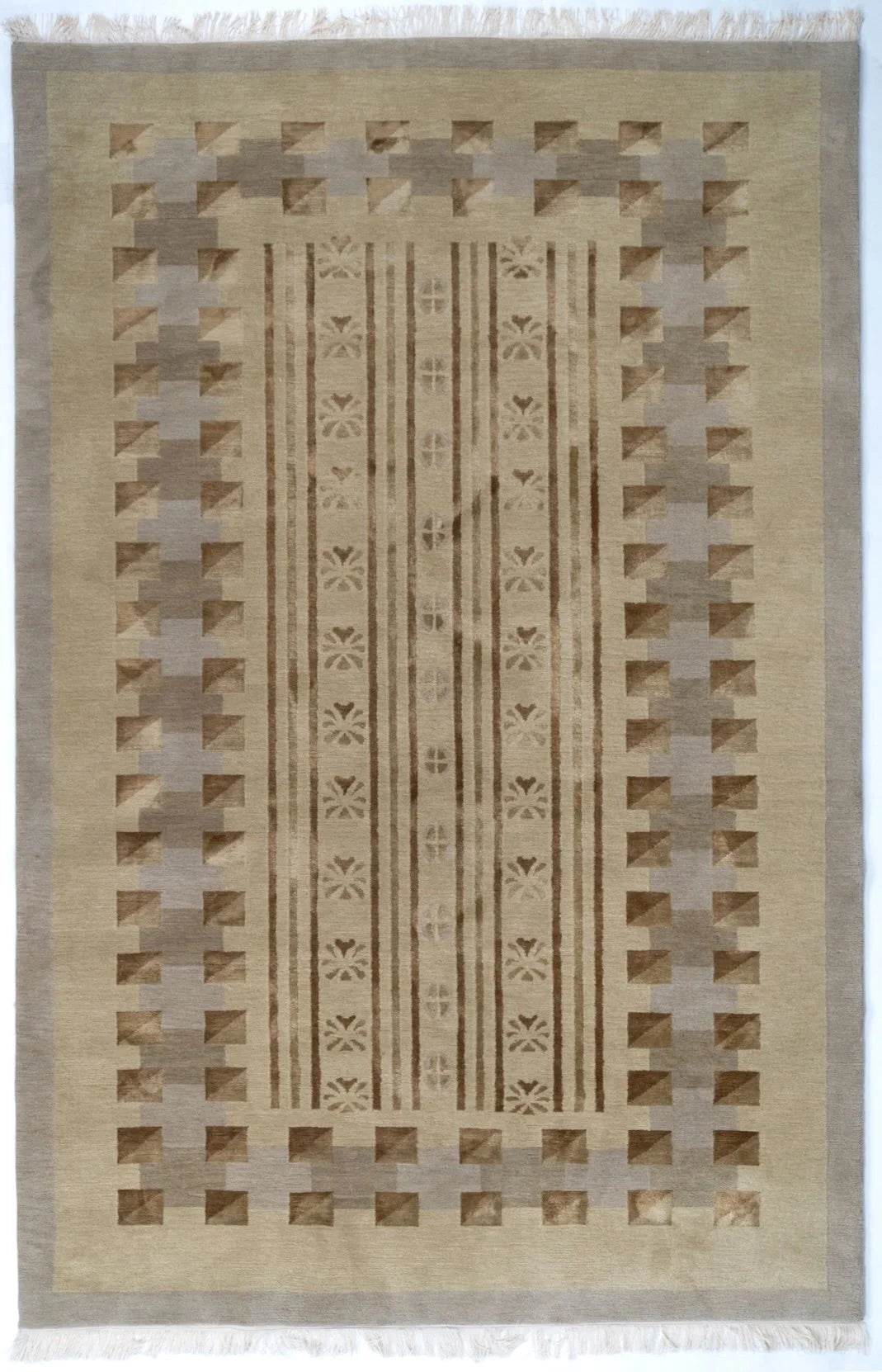 6x9 Tibetan Nepali Modern Rug