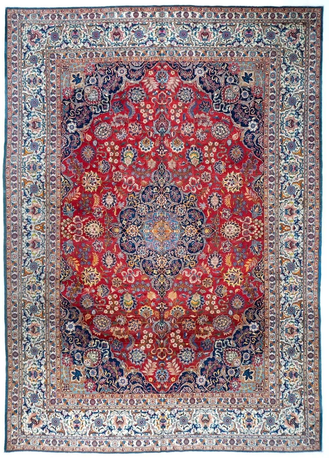 9x12 Kashan Persian Antique Rug