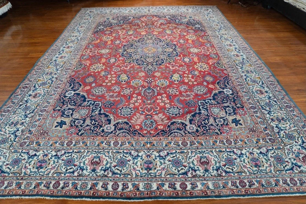 9'4"x12'4" Kashan, Antique