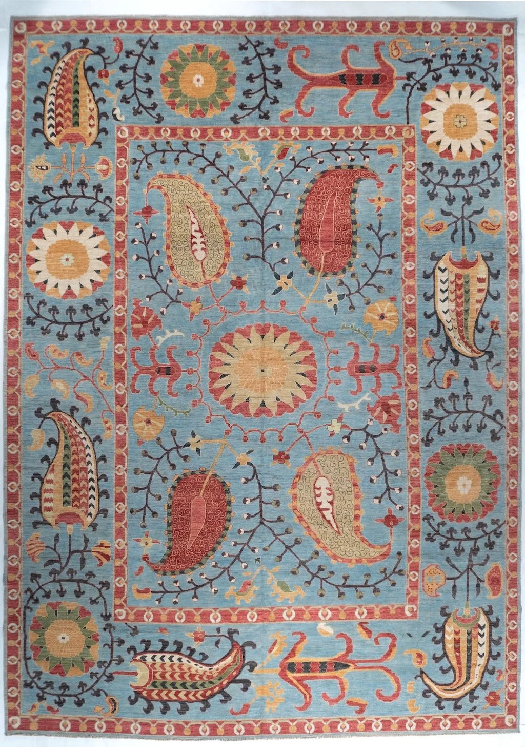 10x14 Suzani Afghan Traditional Rug
