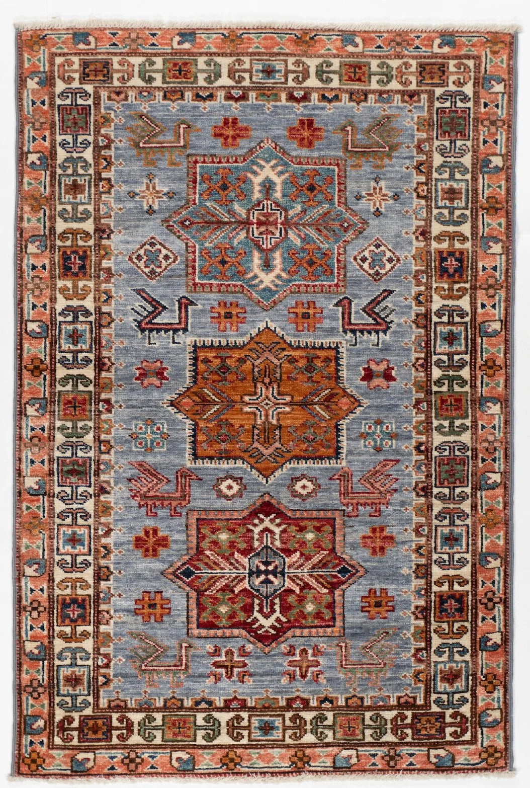 3x5 Kazak Afghan Tribal Rug