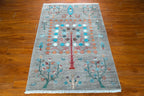 3'6"x4'11" Gabbeh, Tribal