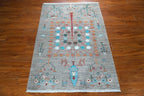 3'6"x4'11" Gabbeh, Tribal
