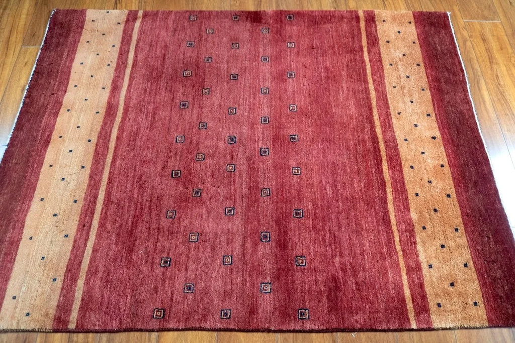 3'6"x4'8" Gabbeh, Tribal