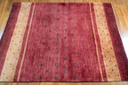 3'6"x4'8" Gabbeh, Tribal