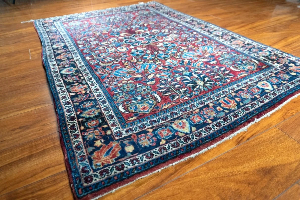 3'5"x5' Antique Persian Sarouk