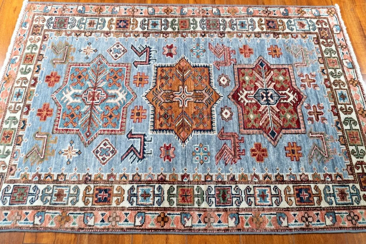 2'8"x3'11" Kazak, Tribal