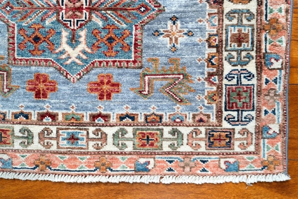 2'8"x3'11" Kazak, Tribal