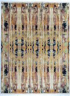 9x12 Silk Indian Modern Rug