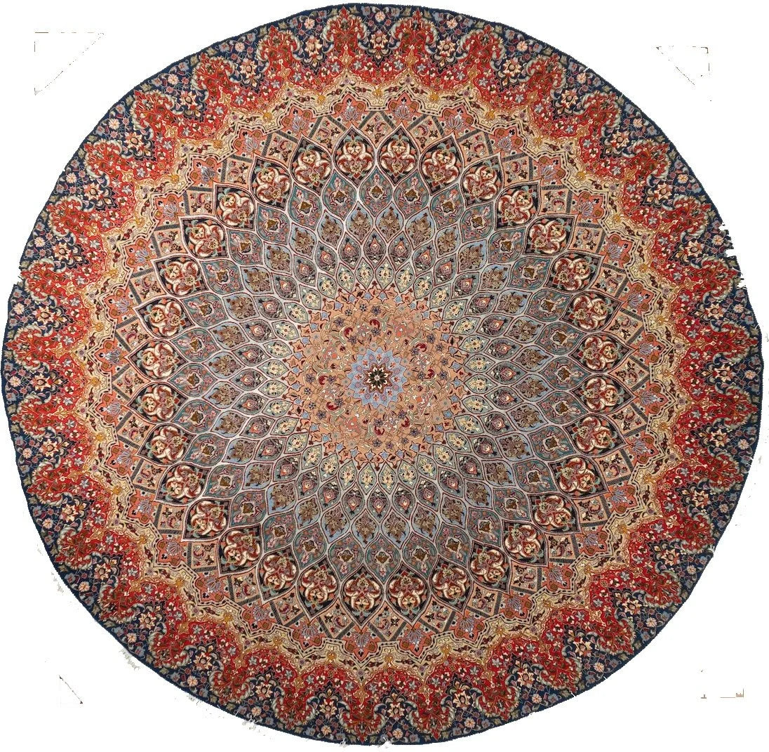 Square/Round Gonbad Persian Traditional Rug