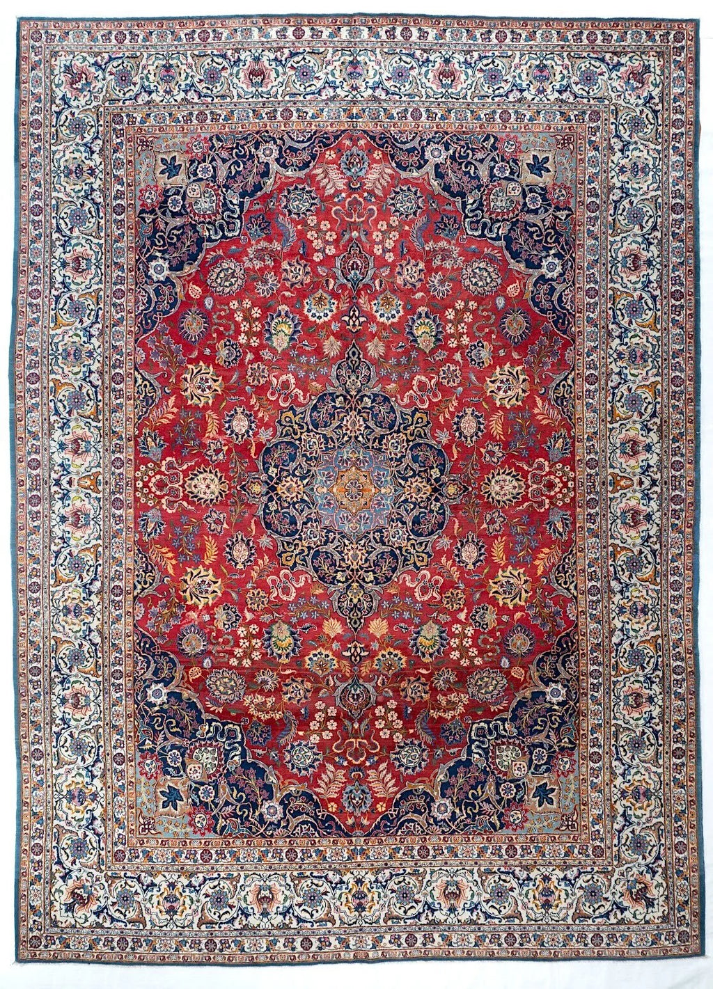 9'4"x12'4" Kashan, Antique