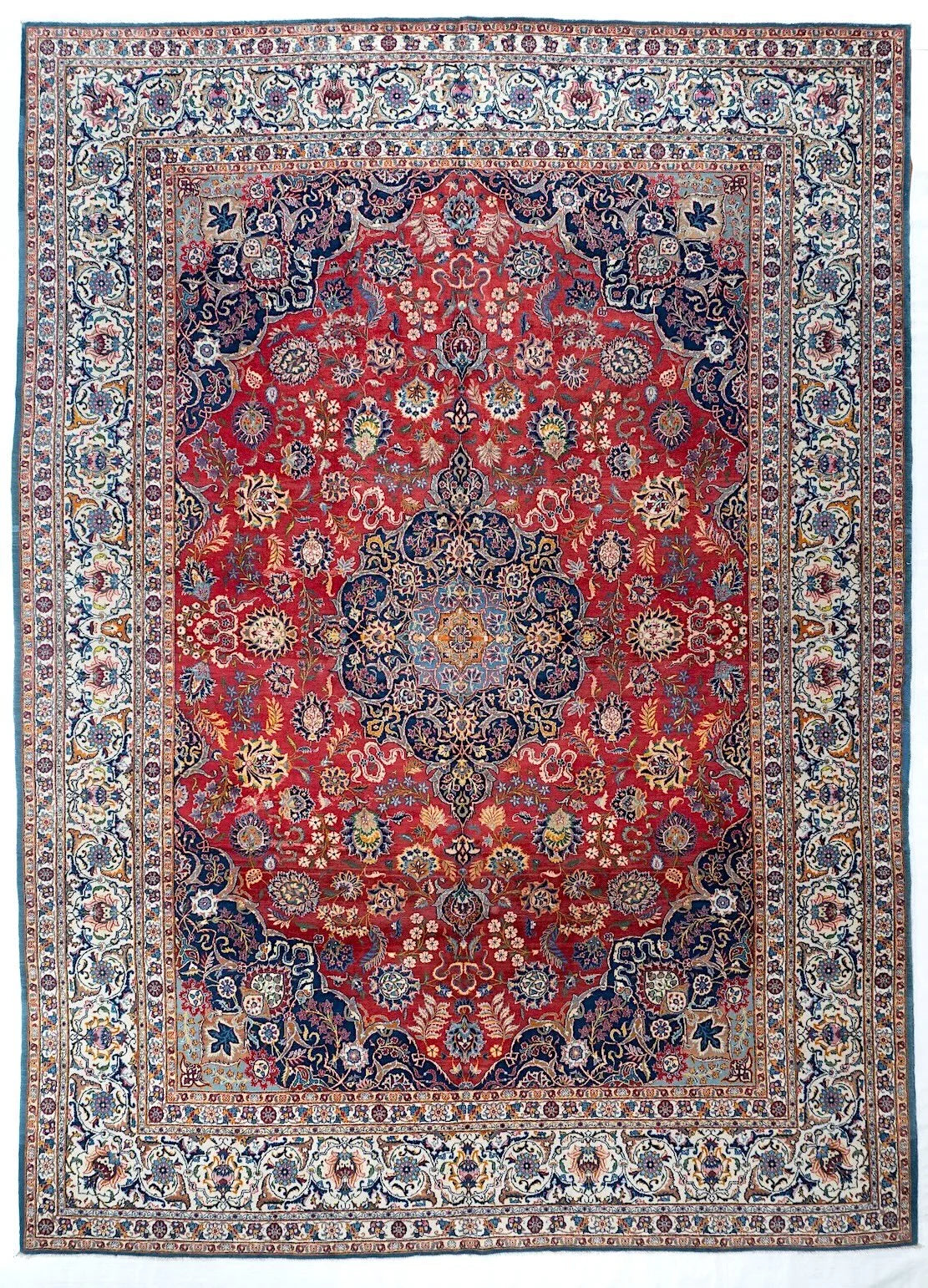 9'4"x12'4" Kashan, Antique