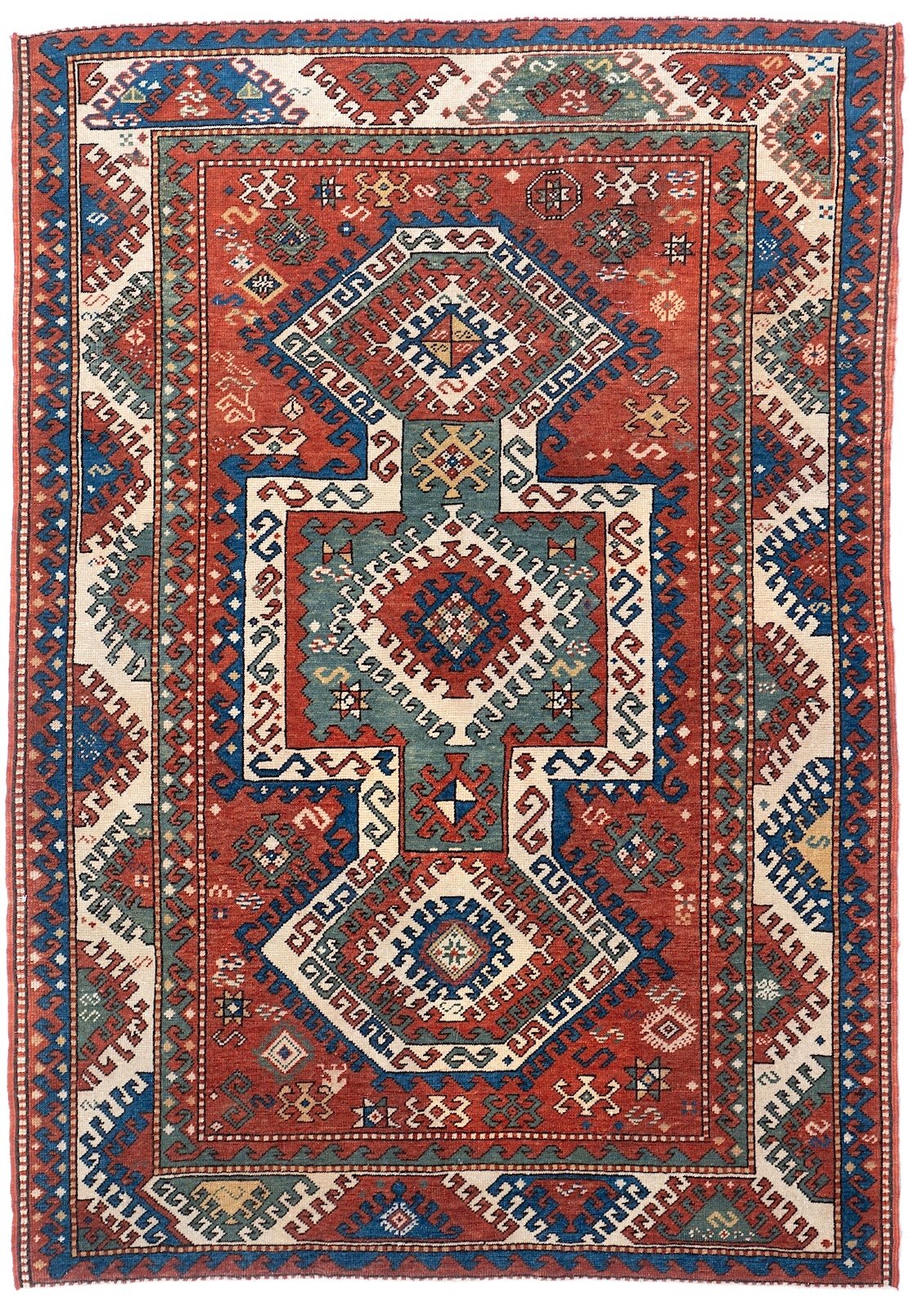 4x6 Kazak Caucasian Antique Rug
