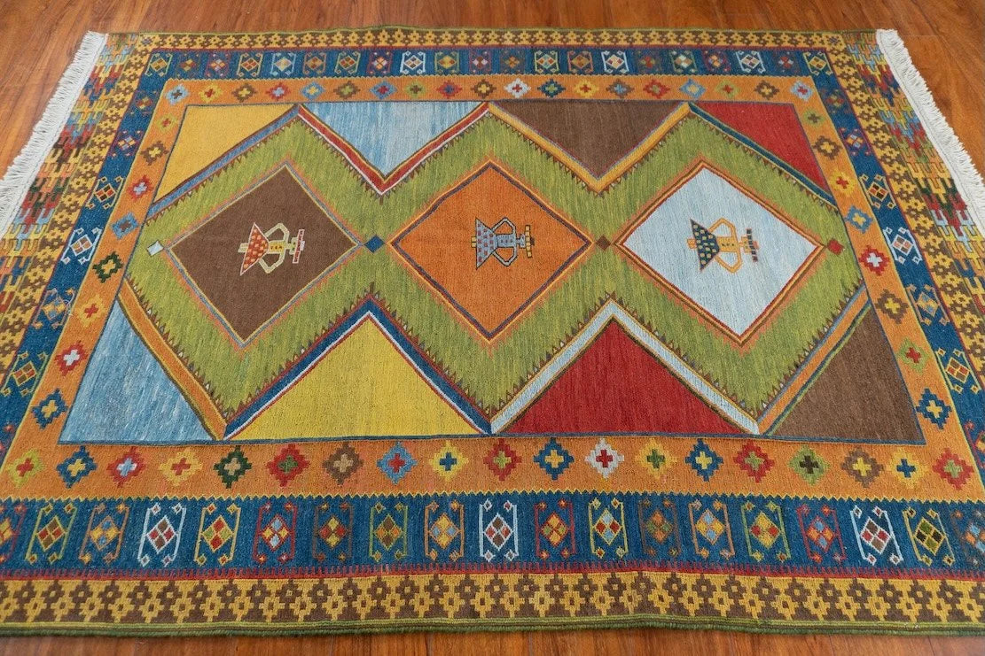 4'10"x6'8" Qashqaii, Tribal